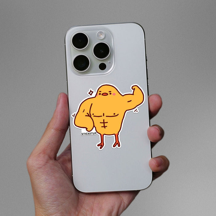 Muscular Chicken Sticker - Stickers | STICK IT UP