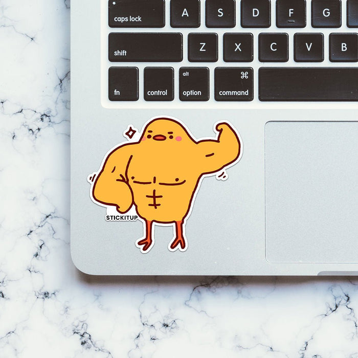 Muscular Chicken Sticker - Stickers | STICK IT UP