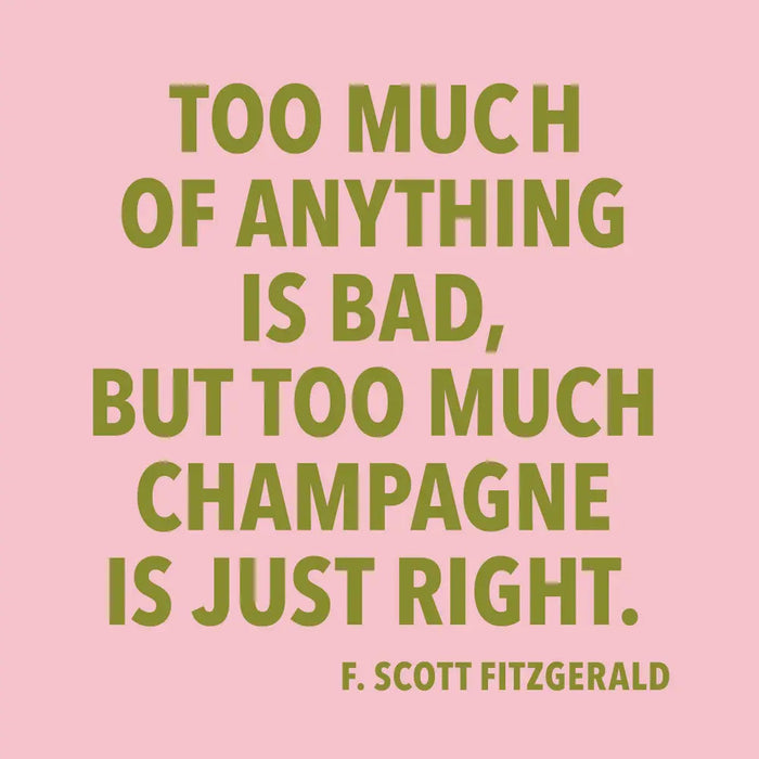 Napkin - Cocktail - Too Much Champagne - Findlay Rowe Designs