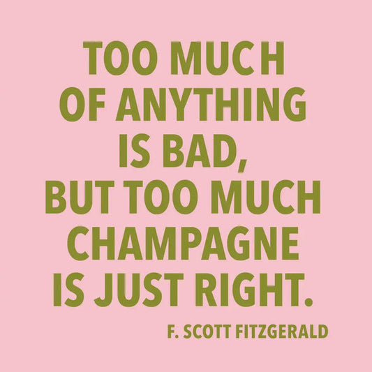 Napkin - Cocktail - Too Much Champagne - Findlay Rowe Designs