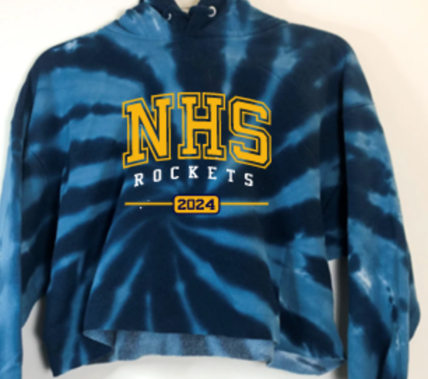 Needham Tie Dye Cropped Hoodie