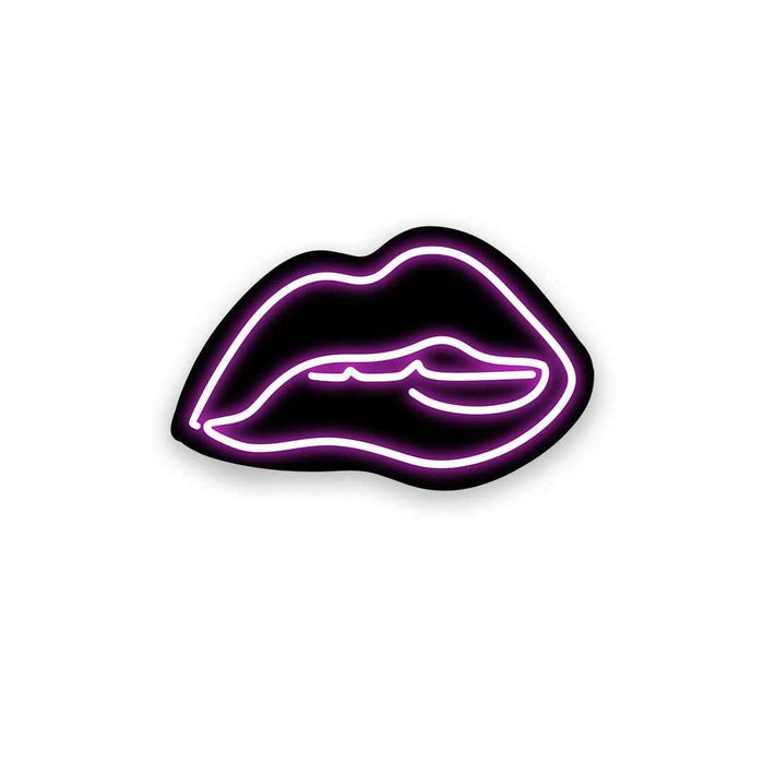 Neon Pink kiss Sticker - Stickers | STICK IT UP