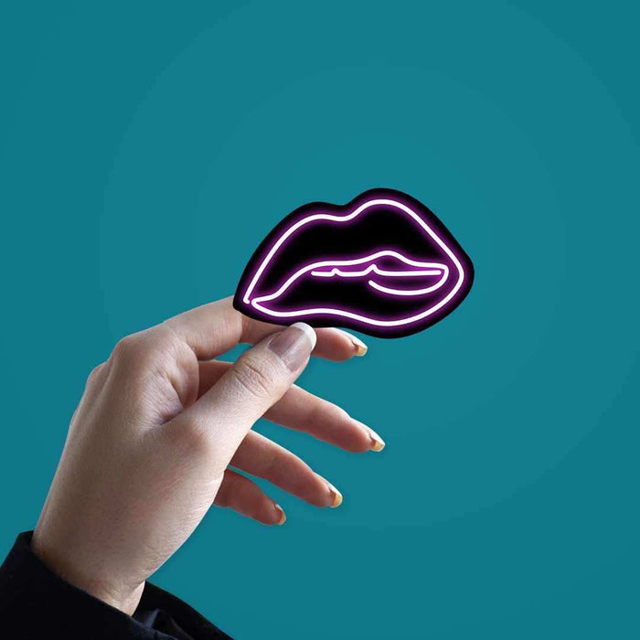 Neon Pink kiss Sticker - Stickers | STICK IT UP