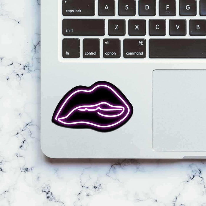 Neon Pink kiss Sticker - Stickers | STICK IT UP