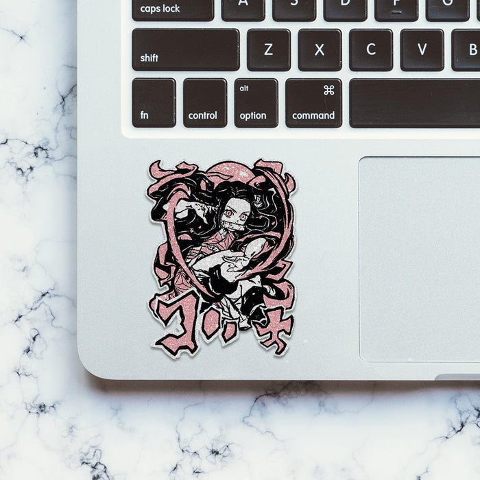 Nezuko kamado Glitter Sticker - Glitter Stickers | STICK IT UP