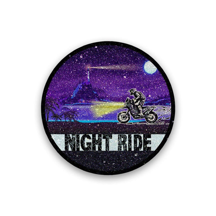 Night Ride Glitter Sticker - Glitter Stickers | STICK IT UP
