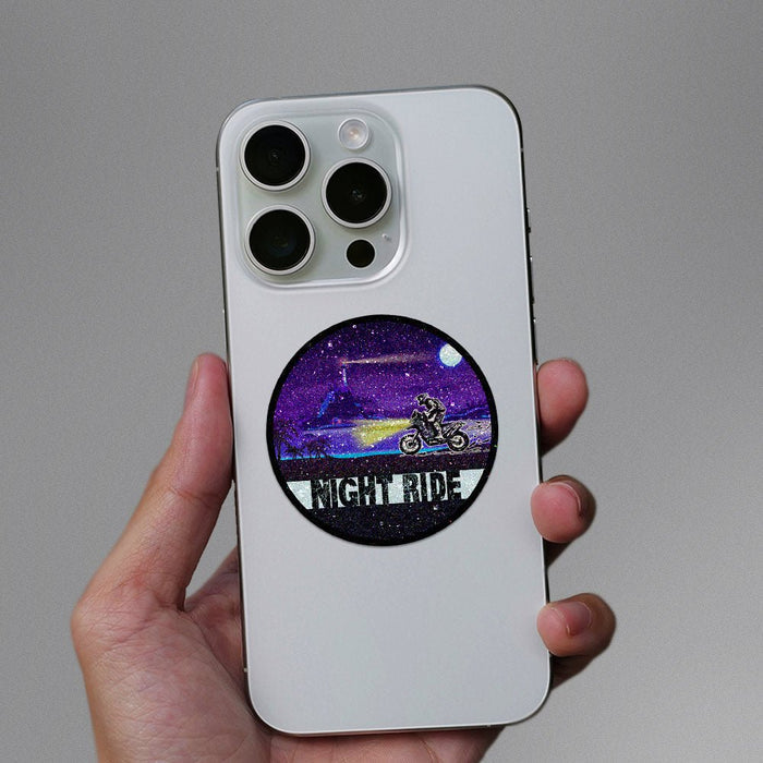 Night Ride Glitter Sticker - Glitter Stickers | STICK IT UP