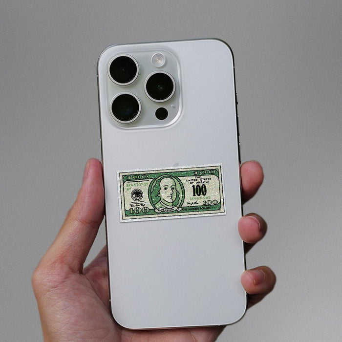 One Hundred dollar Glitter Sticker - Glitter Stickers | STICK IT UP