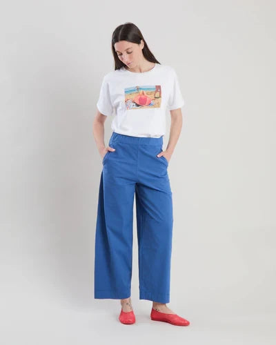 Oversized Picnic Pants - Blue