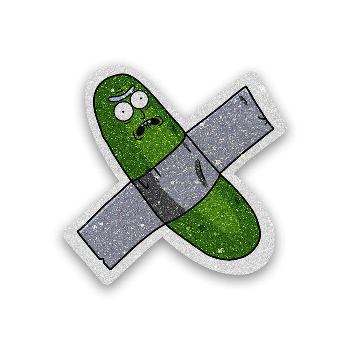 Pickle Rick Glitter Sticker - Glitter Stickers | STICK IT UP