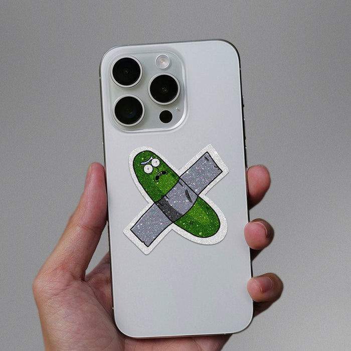 Pickle Rick Glitter Sticker - Glitter Stickers | STICK IT UP