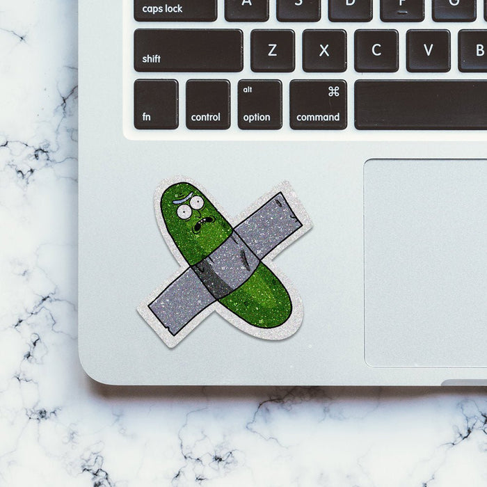 Pickle Rick Glitter Sticker - Glitter Stickers | STICK IT UP