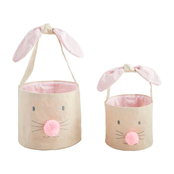Pink Bunny Face easter Basket