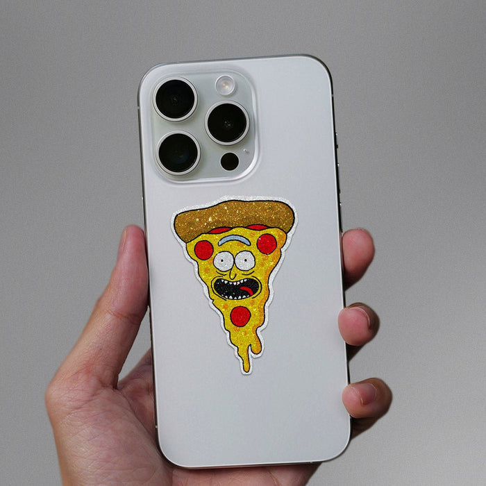 Pizza Rick Glitter Sticker - Glitter Stickers | STICK IT UP