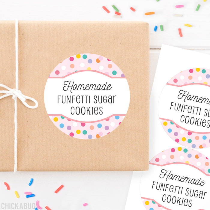 Polka Dot Food & Baking Gift Labels