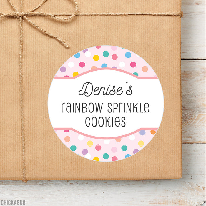 Polka Dot Food & Baking Gift Labels