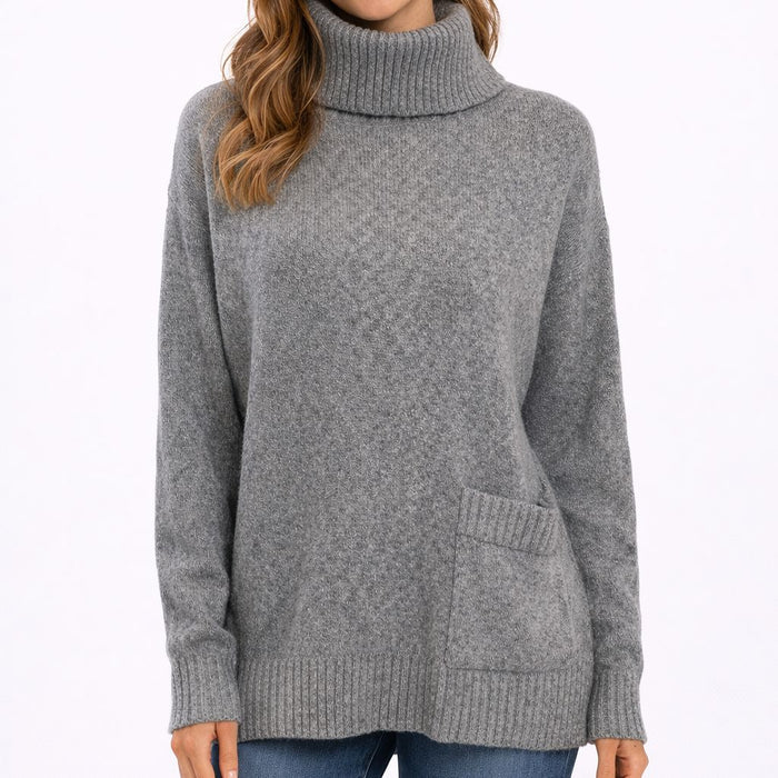 Polo Neck Sweater Ash (Sirocco)