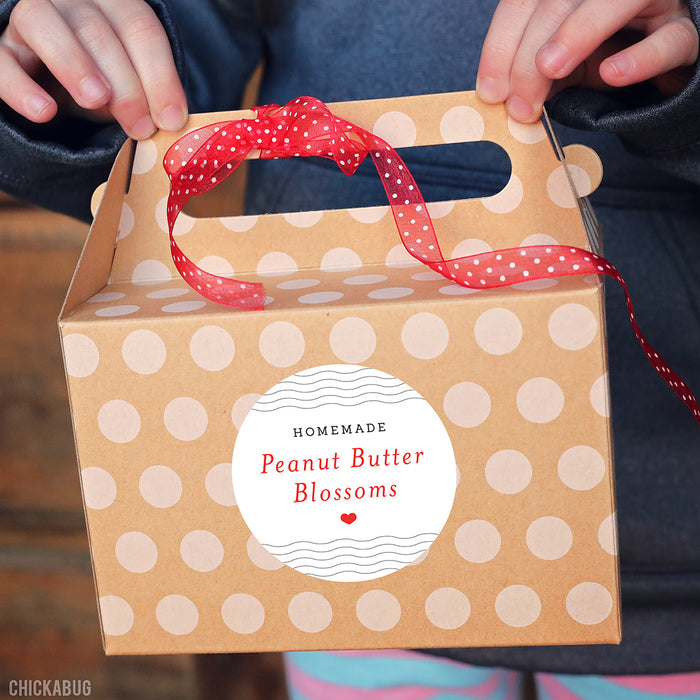 Red and Black Food & Baking Gift Labels