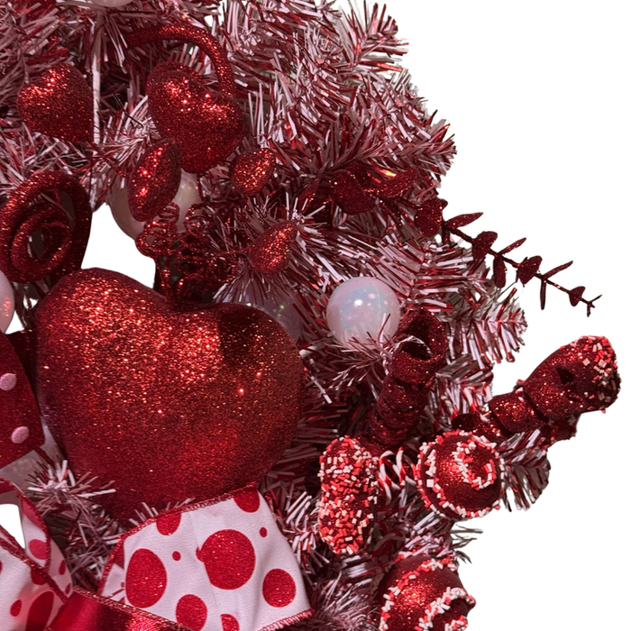 Red Glitter Eucalyptus Stem