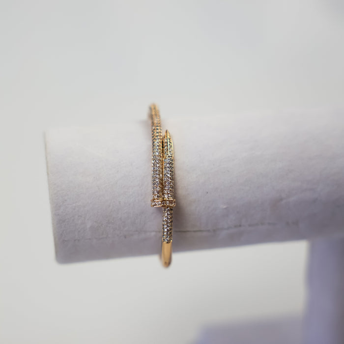 Rhinestone Bracelet Gold (Gizelle)