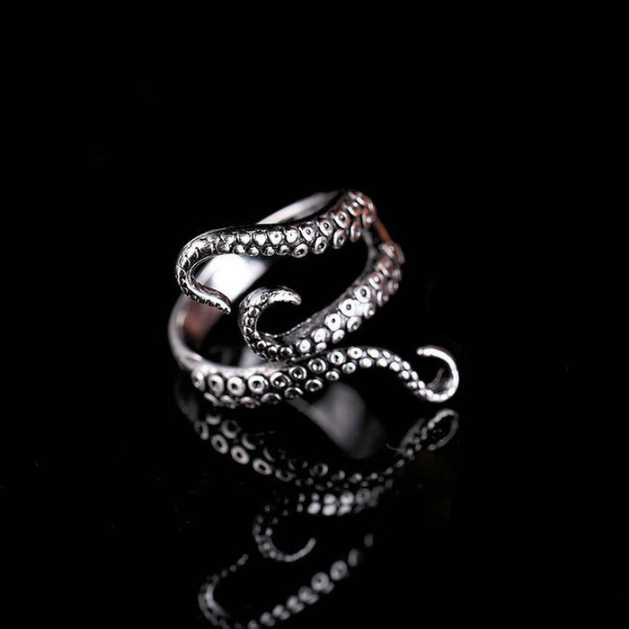 Ring - Unisex Gothic Deep Sea Squid Octopus Titanium Steel Adjustable Ring