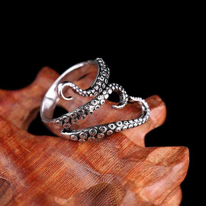 Ring - Unisex Gothic Deep Sea Squid Octopus Titanium Steel Adjustable Ring