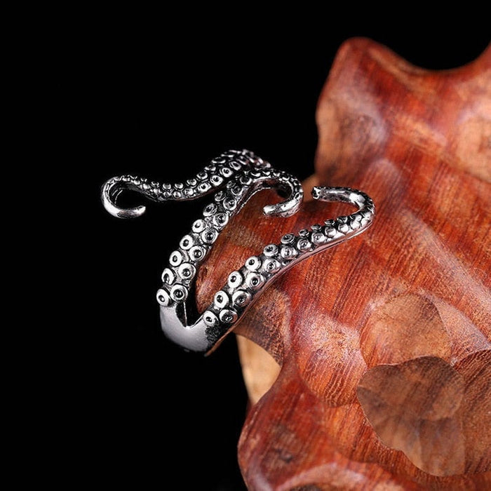 Ring - Unisex Gothic Deep Sea Squid Octopus Titanium Steel Adjustable Ring