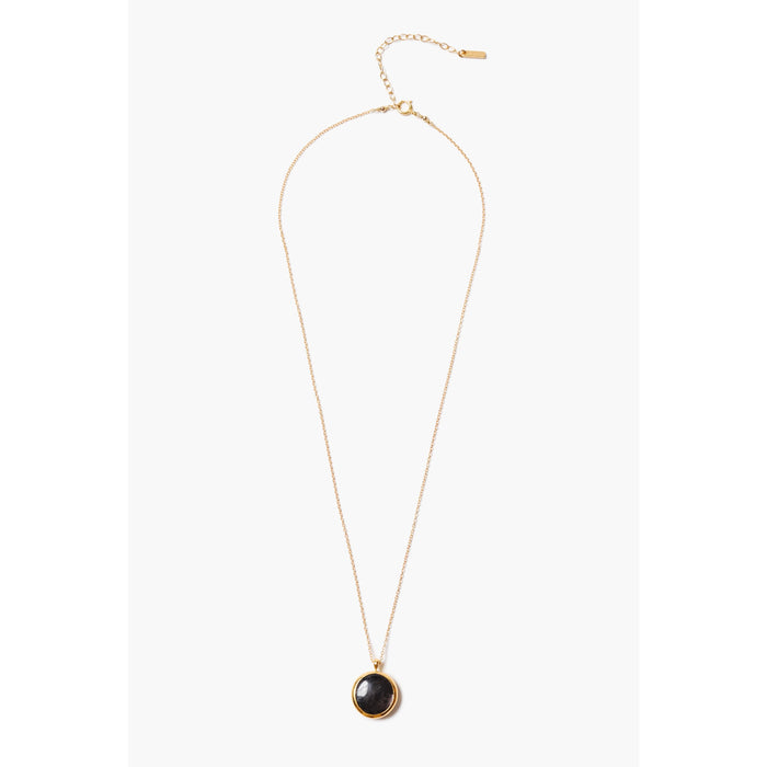 Round Bezel Pendant Necklace | Tiger's Eye