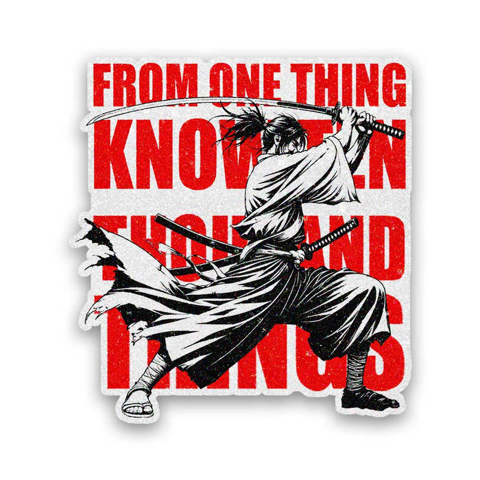 Samurai Wisdom Glitter Sticker - Glitter Stickers | STICK IT UP