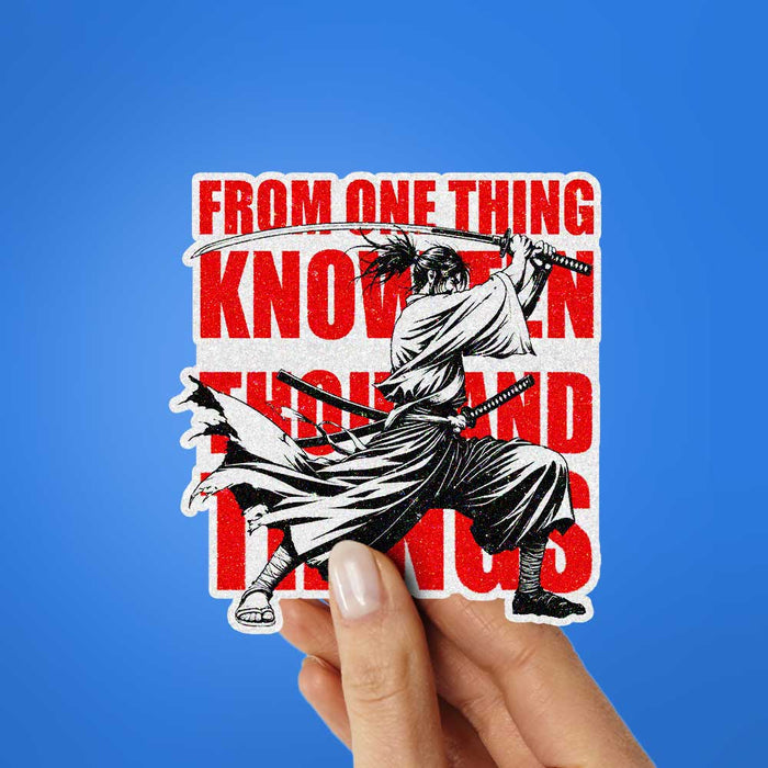 Samurai Wisdom Glitter Sticker - Glitter Stickers | STICK IT UP