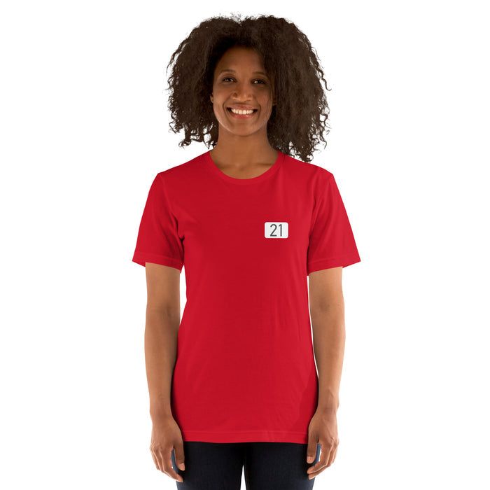 Section 42, Row 37, Seat 21 | The Red Seat Fenway Park | Unisex T-Shirt