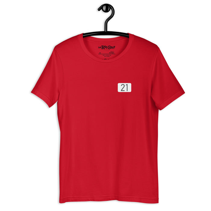 Section 42, Row 37, Seat 21 | The Red Seat Fenway Park | Unisex T-Shirt