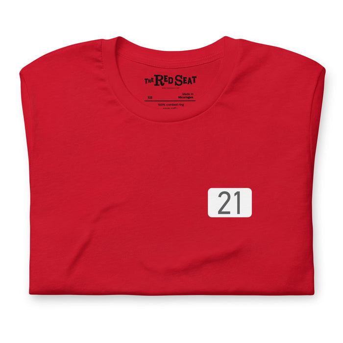 Section 42, Row 37, Seat 21 | The Red Seat Fenway Park | Unisex T-Shirt
