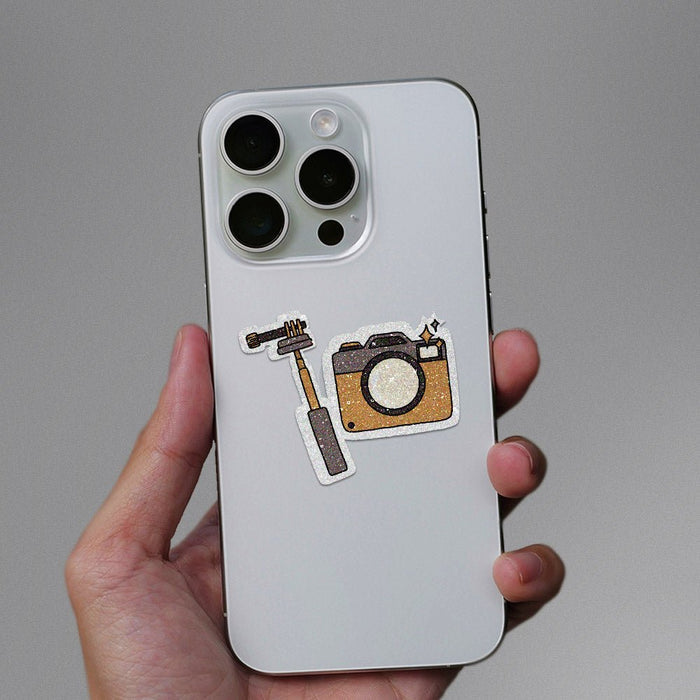 Selfie Camera Glitter Sticker - Glitter Stickers | STICK IT UP