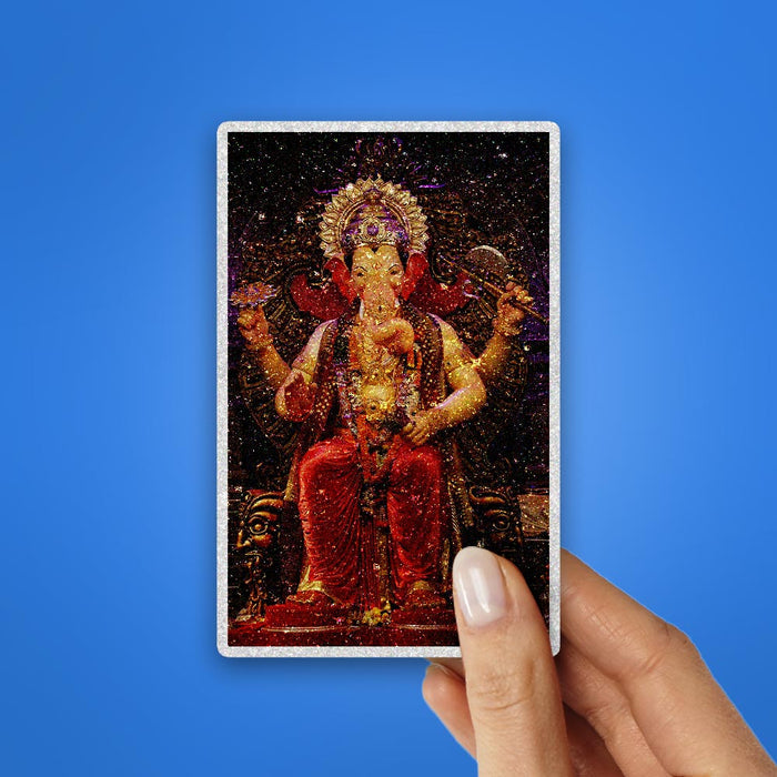 Shree Ganesh 0.2 Glitter Sticker - Glitter Stickers | STICK IT UP