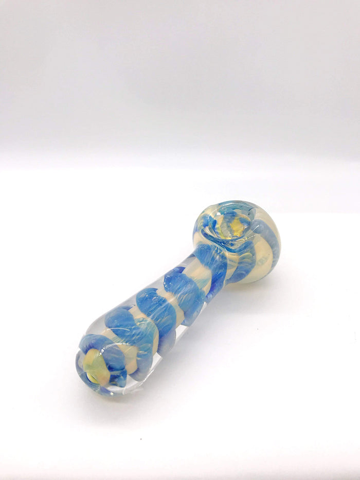 Smoke Station Hand Pipe Silver Fumed Spoon with Ribbon Hand Pipe