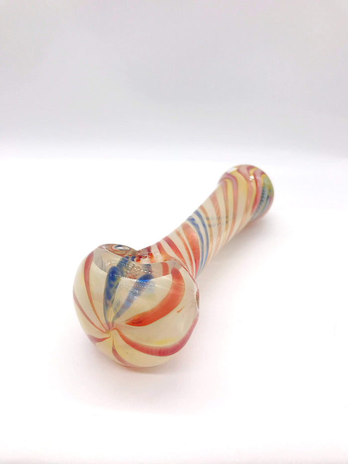 Smoke Station Hand Pipe Silver Fumed Wrap Spoon Hand Pipe