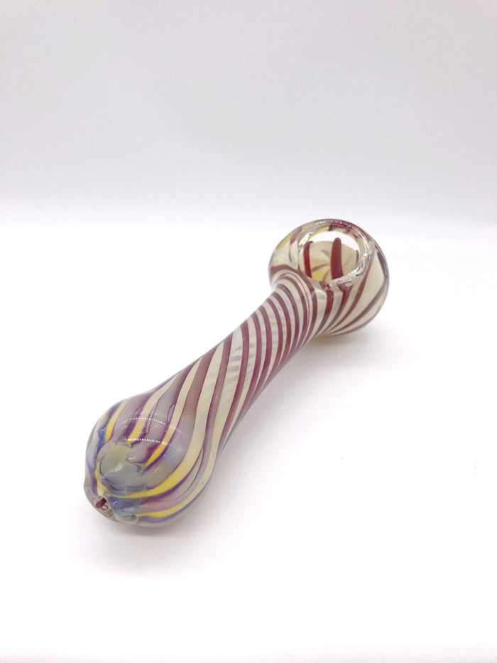 Smoke Station Hand Pipe Silver Fumed Wrap Spoon Hand Pipe