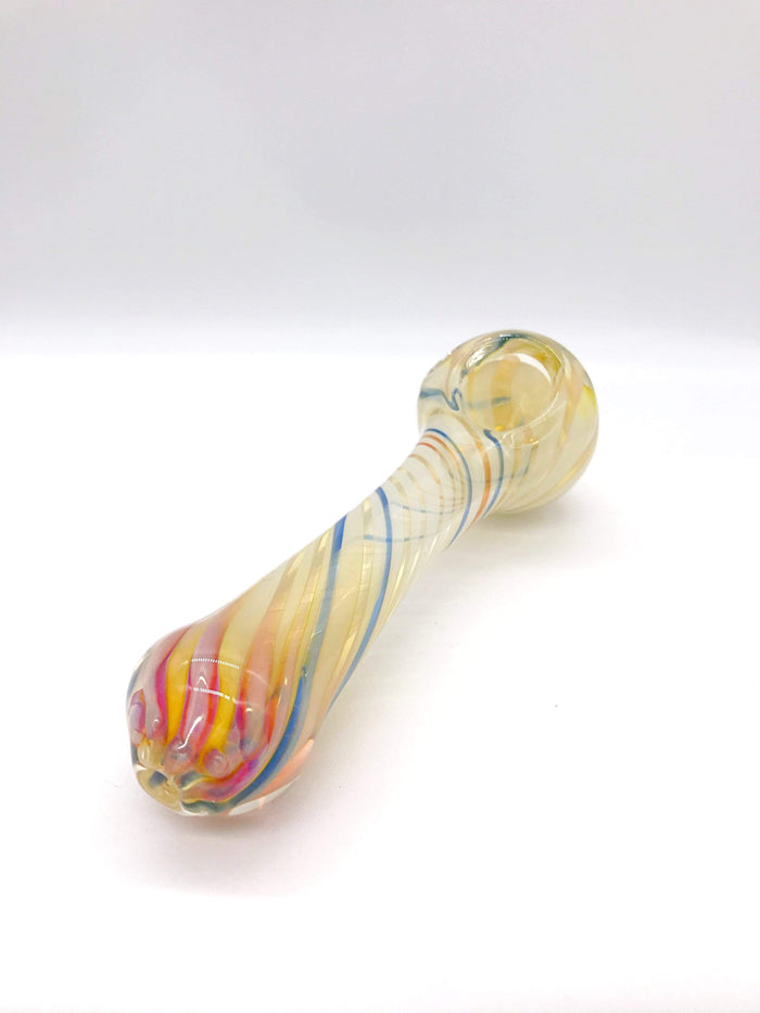 Smoke Station Hand Pipe Silver Fumed Wrap Spoon Hand Pipe