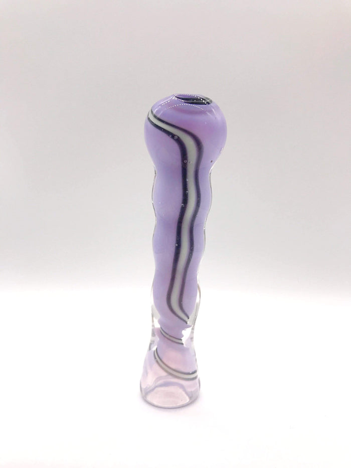 Smoke Station Hand Pipe Single Striped Inside-Out Chillum