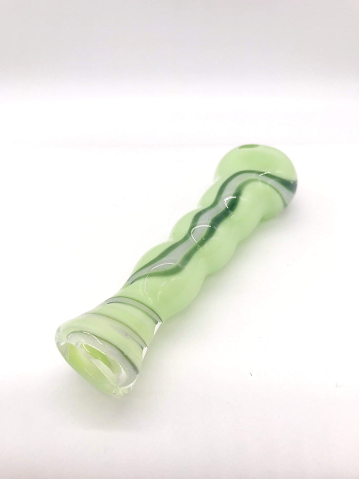 Smoke Station Hand Pipe Single Striped Inside-Out Chillum