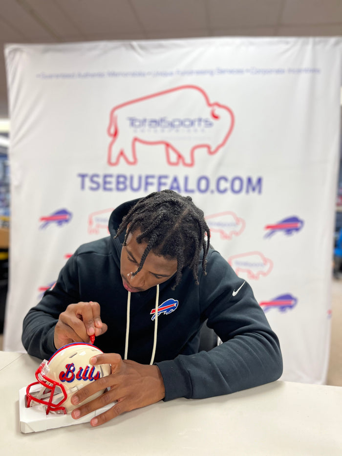 Skyler Bell Signed Buffalo Bills Retro Speed Mini Helmet