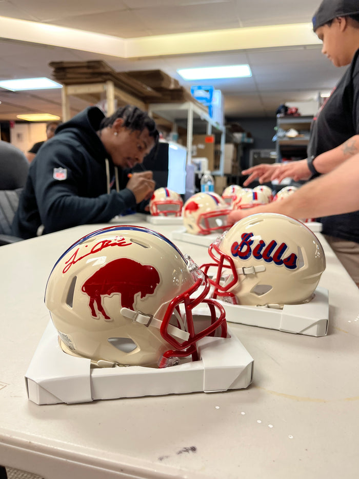 Skyler Bell Signed Buffalo Bills Retro Speed Mini Helmet