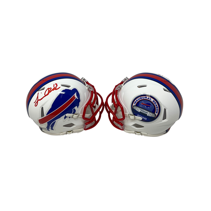 Skyler Bell Signed TSE Exclusive Riddell Inaugural Buffalo Bills White Speed Mini Helmet