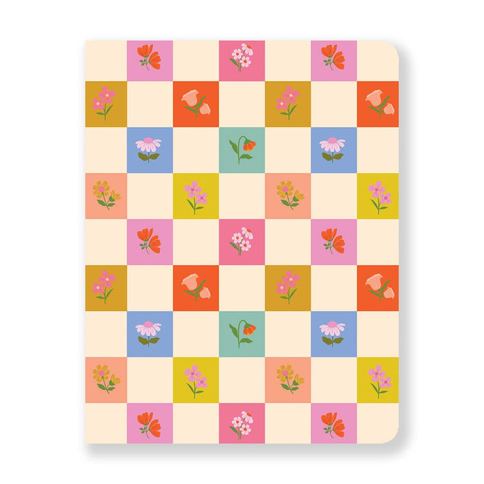 Softbound Medium Sketchbook | Petals + Checkers