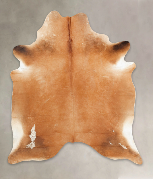 Solid Brown Cowhide Rug #B2233