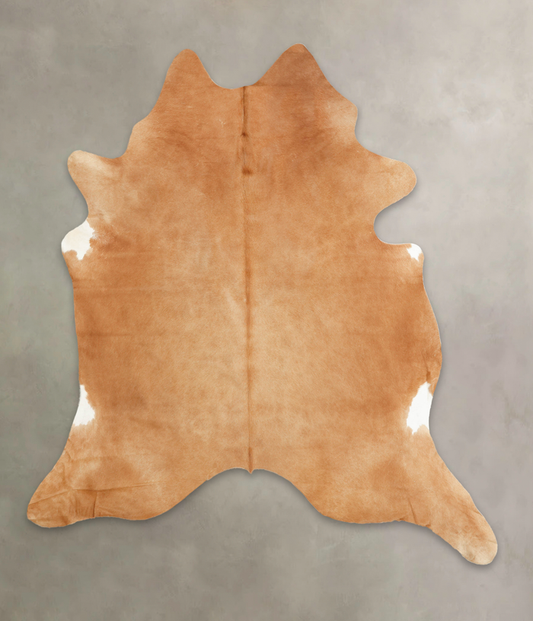 Solid Brown Cowhide Rug #B2228