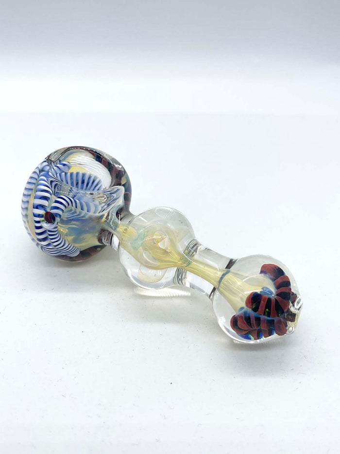 Solid Fumed Inside-Out Spoon with Snake Ribbons