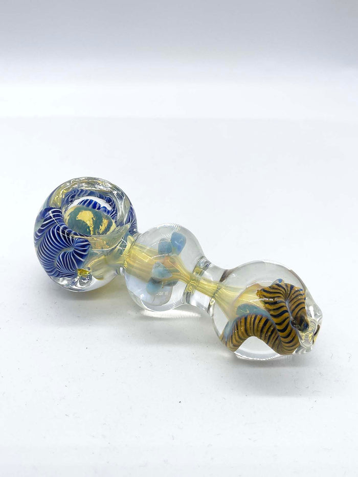 Solid Fumed Inside-Out Spoon with Snake Ribbons