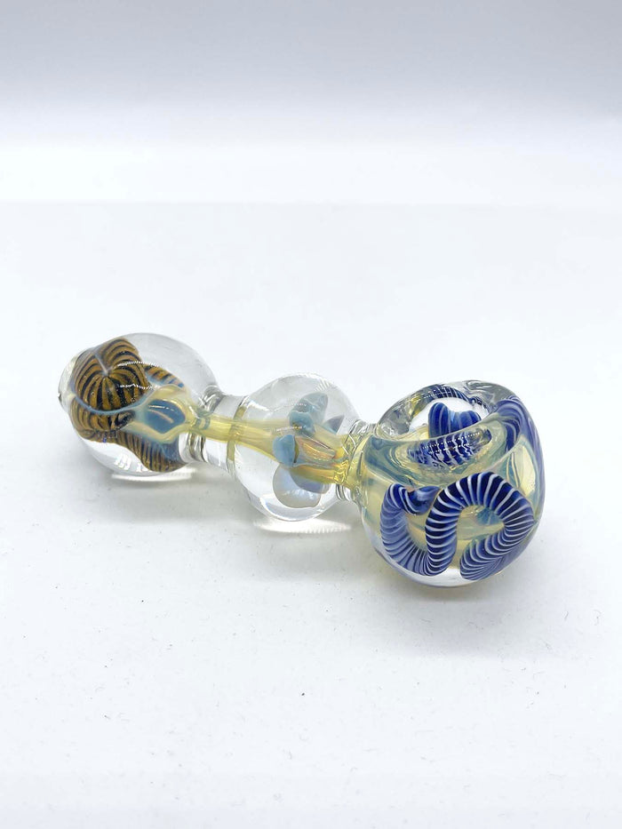 Solid Fumed Inside-Out Spoon with Snake Ribbons